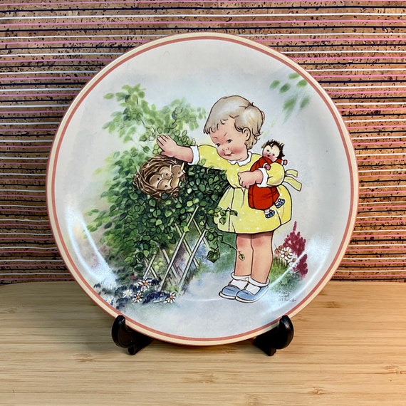 Vintage 1988 Davenport Mabel Lucie Attwell Limited Edition Collector’s Plate ‘How Good Of God’ / Child With Baby Birds / Plate No 3922A