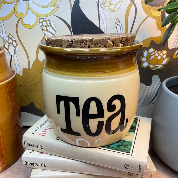 Vintage 1970s T G Green ‘Granville’ Tea Storage Jar With Cork Lid / Retro Kitchen Storage / Vintage Kitchenware / Collectable / Vintage Gift