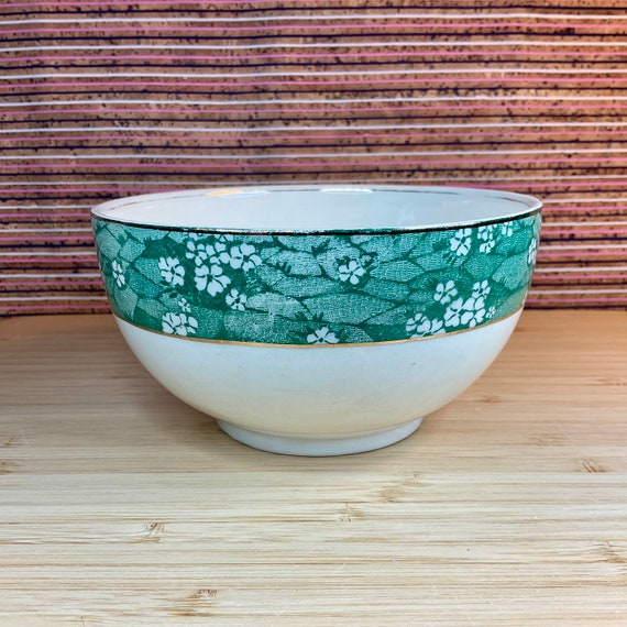 Vintage 1910s-30s J and G Meakin Sol ‘Alpine’ Art Deco Sugar Bowl / Retro Tableware & Kitchen Crockery / Home Decor Accessory