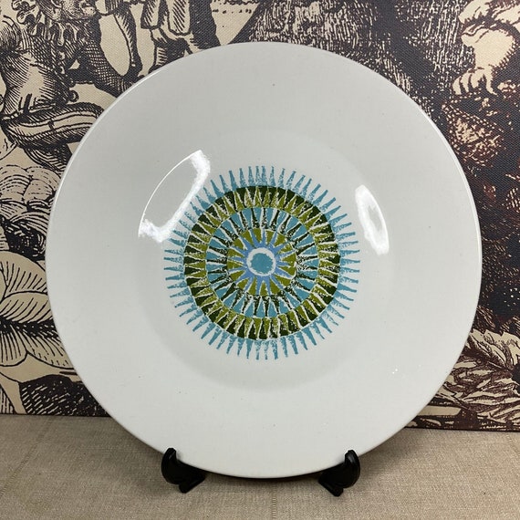 J & G Meakin ‘Aztec’ 23 cm Cake Plate. 1960s Vintage.