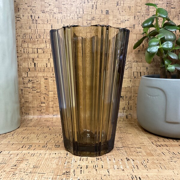 Smoked Glass Vase Etsy UK