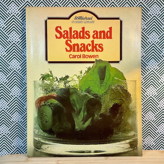 Vintage 1978 St Michael Cookery Library ‘Salads & Snacks’ by Carol Bowen / Large Illustrated Paperback  /Retro Cookbook / Vintage Recipes