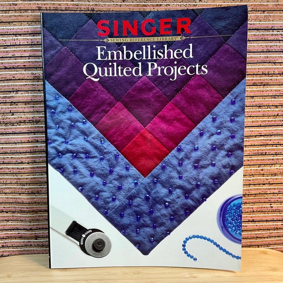 Vintage 1996 Singer Reference Library - Decorative Machine Stitching / Large Paperback / Creative Sewing Techiques Patterns & Projects