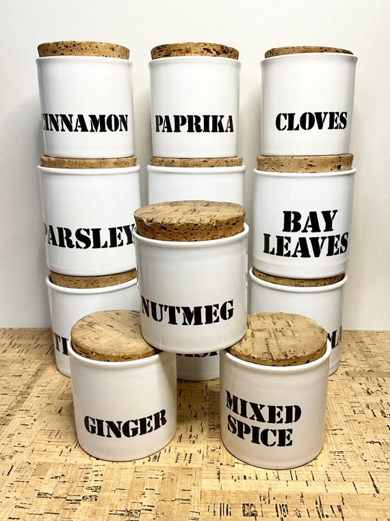 Mix n Match Kiln Craft Spice Jars. 1970s Vintage.