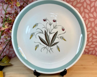 Vintage Alfred Meakin / Crown Goldendale ‘Hedgerow’ 22.5 cm Plates / 1960s - 1980s /Retro Tableware / 60s Home Decor / Pink & Mint Green