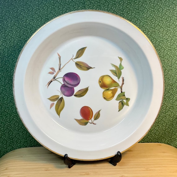 Vintage Royal Worcester ‘Evesham Gold’ Porcelain Serving Dish / Retro Tableware / Home Decor Accessory / Vase / Country Cottage  Kitchen
