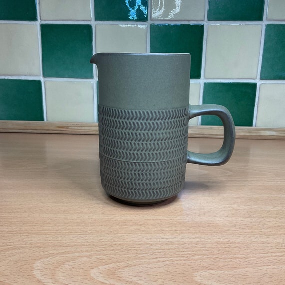 Denby Chevron 1 Pint Jug. 1960s - 80s Vintage