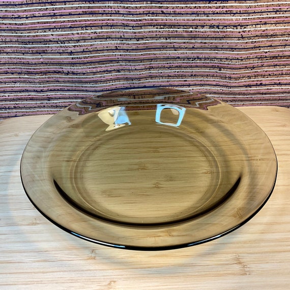 Vintage 1970s Smoked Glass Rimmed Soup Bowls / Retro Tableware & Kitchen Crockery / Home Decor Accessory / Dining / Entertaining