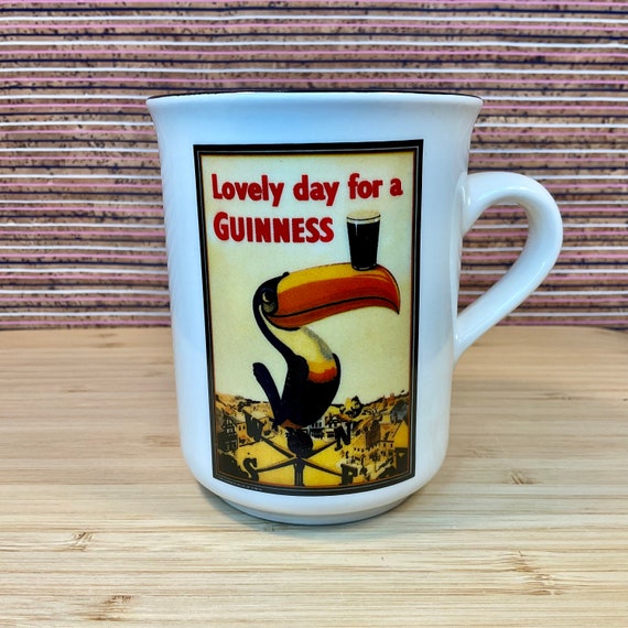 Vintage 1970s Carrigaline Ireland ‘Lovely Day For A Guinness’ Toucan Mug / Collectable / Retro Advertising / Beer Lover Gift / Tableware