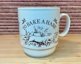 Vintage 1970s Kiln Craft ‘To Bake A Hare’ Mug / Retro Tableware / Collectable Mug / 70s Home Decor Accessory / Country Cottage Kitchen /Gift