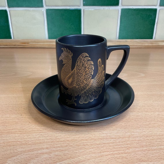 Portmeirion ‘Phoenix’ Cup and Saucer Set. 1960s Vintage.