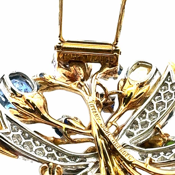 Tiffany Schlumberger French Sapphire Diamond Flor… - image 6