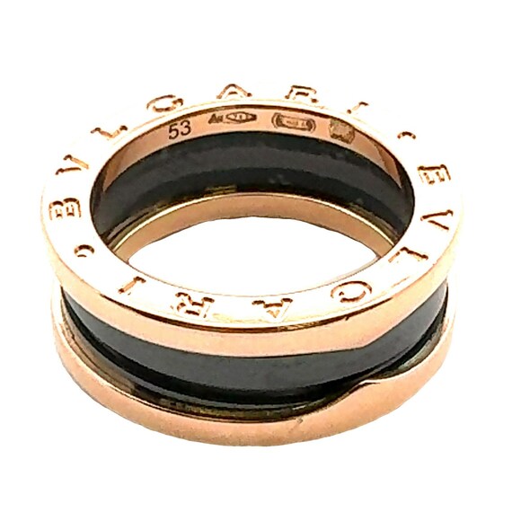 Bvlgari 18 Karat Rose Gold & Ceramic B-Zero Ring … - image 8