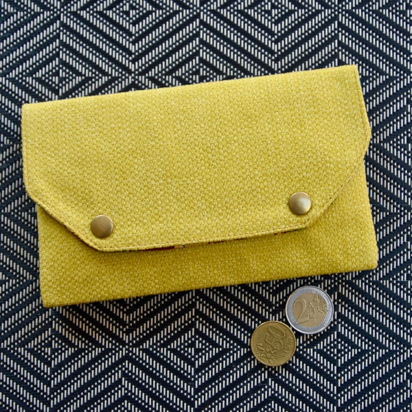 Pochette Tissu mobilier jaune