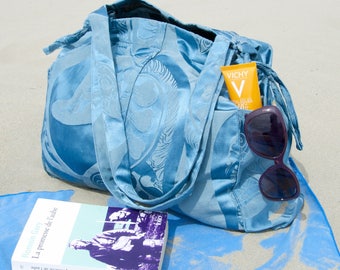 Vintage blue summer bags