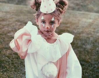 Kids clown costume/vintage clown/clown costume/kids halloween costume/baby clown costume/baby halloween costume/soft clown costume