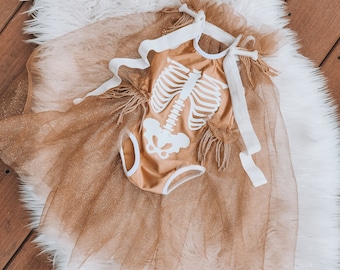 Gold skeleton costume/ gold bones/ bone costume/ skeleton costume/ gold skelly costume/baby halloween/kids skelly costume/kids costume