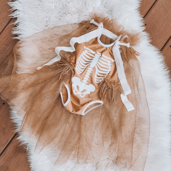 Gold skeleton costume/ gold bones/ bone costume/ skeleton costume/ gold skelly costume/baby halloween/kids skelly costume/kids costume