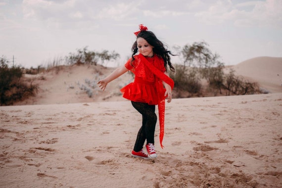Red dress costume/ red creepy bride/ red costume/ red bride costume/ red bride kids costume/baby halloween/kids bride costume/kids costume