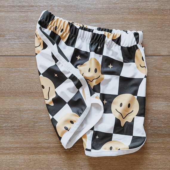 Checkered swim trunks sale
