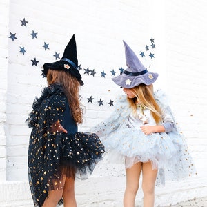 Kids black witch costume/whimsical witch/witch costume/kids halloween costume/girls witch costume/baby halloween costume/soft witch costume image 4