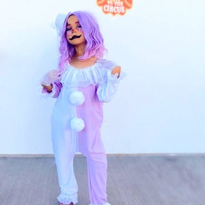 Toddler Clown Costume Purple main image 1