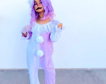 Kids purple clown costume/vintage clown/clown costume/kids halloween costume/baby clown costume/baby halloween costume/soft clown costume