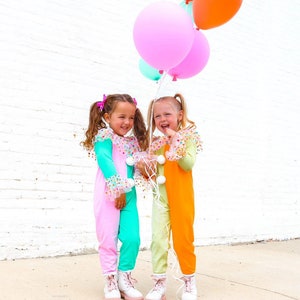 Kids confetti clown costume/vintage clown/clown costume/kids halloween costume/baby clown costume/baby halloween costume/soft clown costume