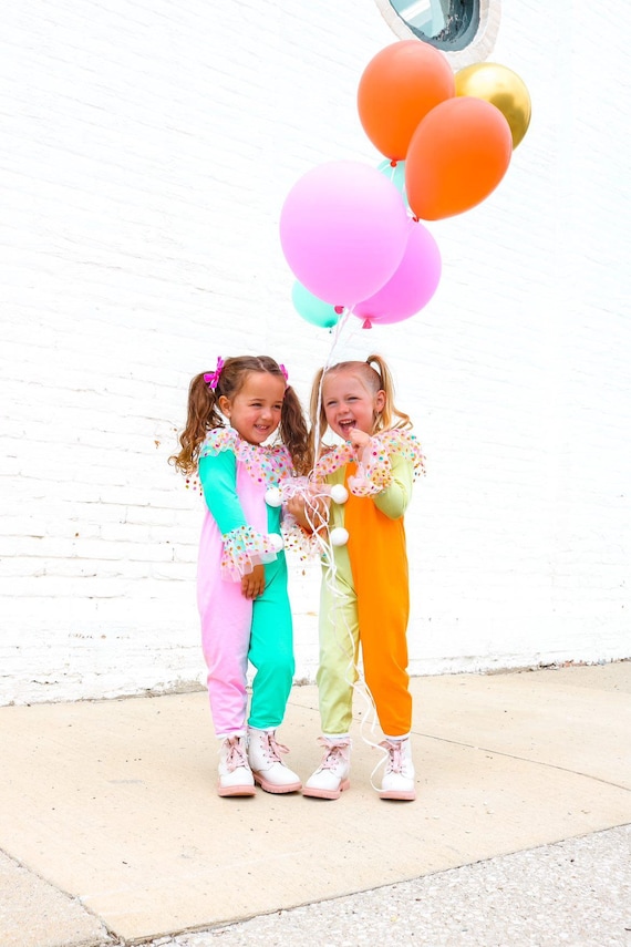 Kids confetti clown costume/vintage clown/clown costume/kids halloween costume/baby clown costume/baby halloween costume/soft clown costume