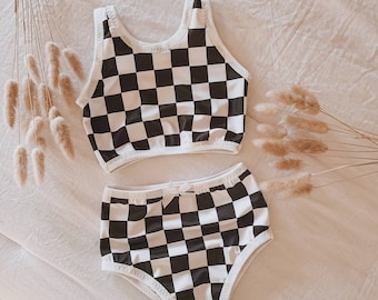 Checkered swim bikini/ baby swim suit/ baby bikini/ toddlers swim suit/ kids swim wear /kids bathing suits/ girls bathingsuits