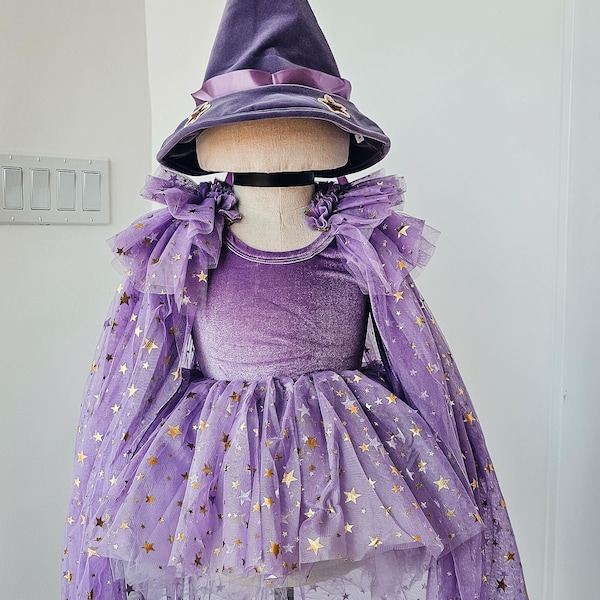 Kids whimsical purple witch costume/ tutu costumes/ leotards for girls/ costumes for girls/ witch costumes for kids/ cute witch costume