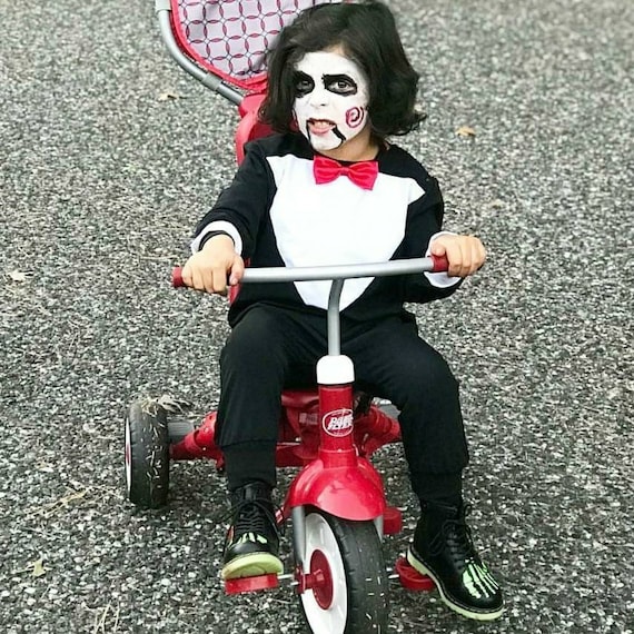 Scary tuxedo romper / toddler tuxedo / baby tux/Baby suit/ saw/ baby costume/ toddler costume/baby romper/ halloween/ costume/ toddler