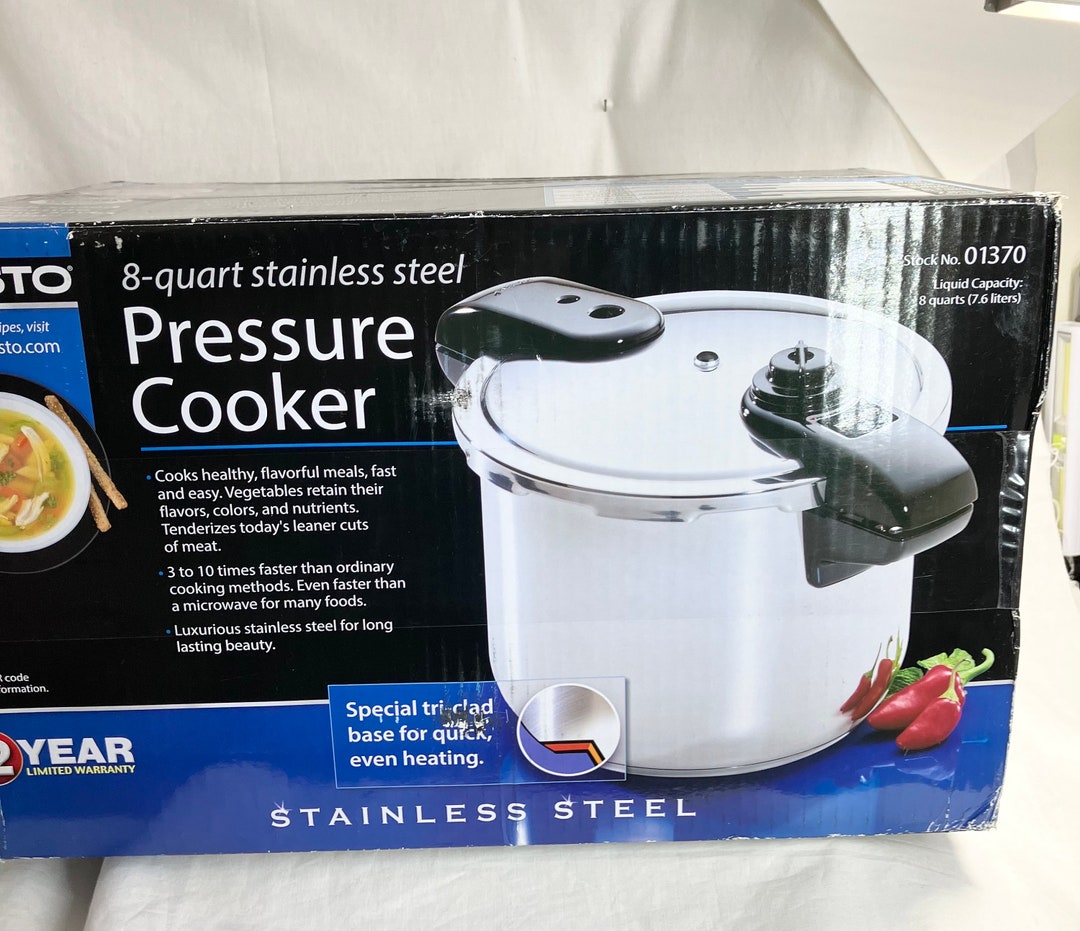 NEW in Box Presto 01370 8quart Stainless Steel PRESSURE Etsy