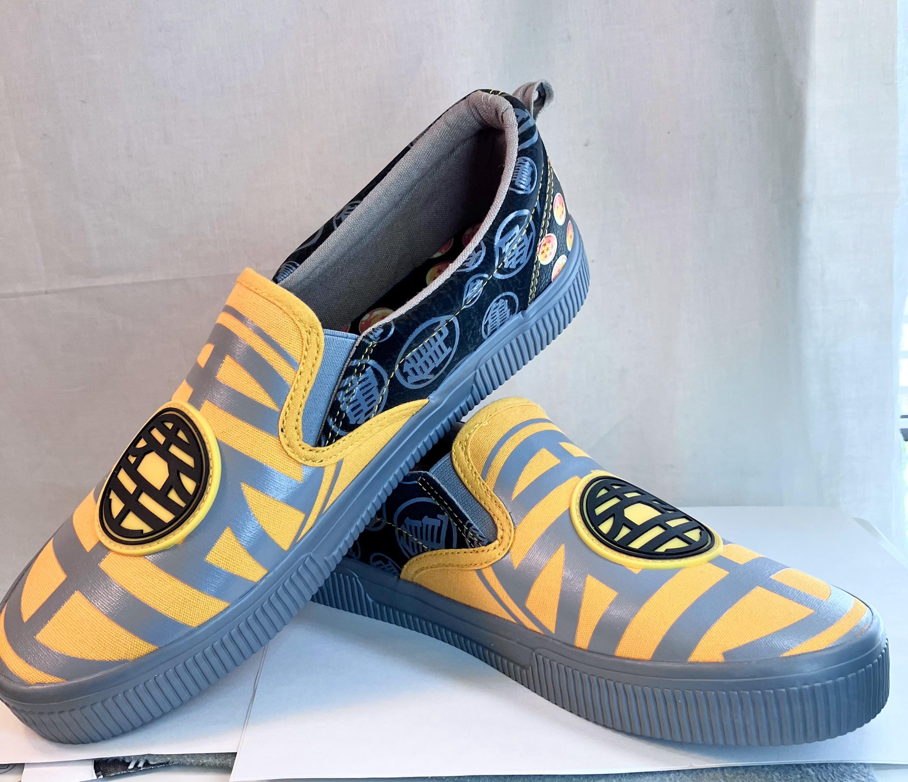 Dragon Ball Z Mens Slip On Shoe by Ground Up Orange-Gray Sz 8 NWT