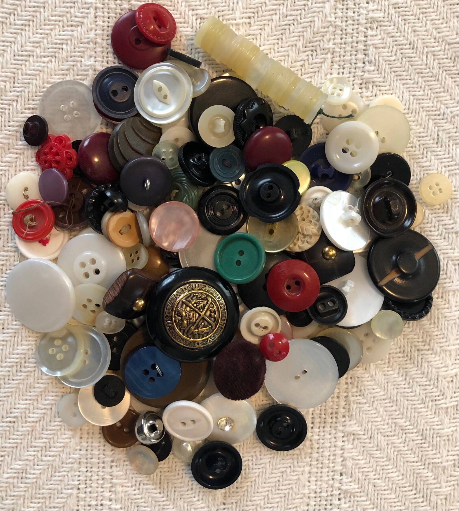 Grandmas Vintage Buttons Assortment Etsy