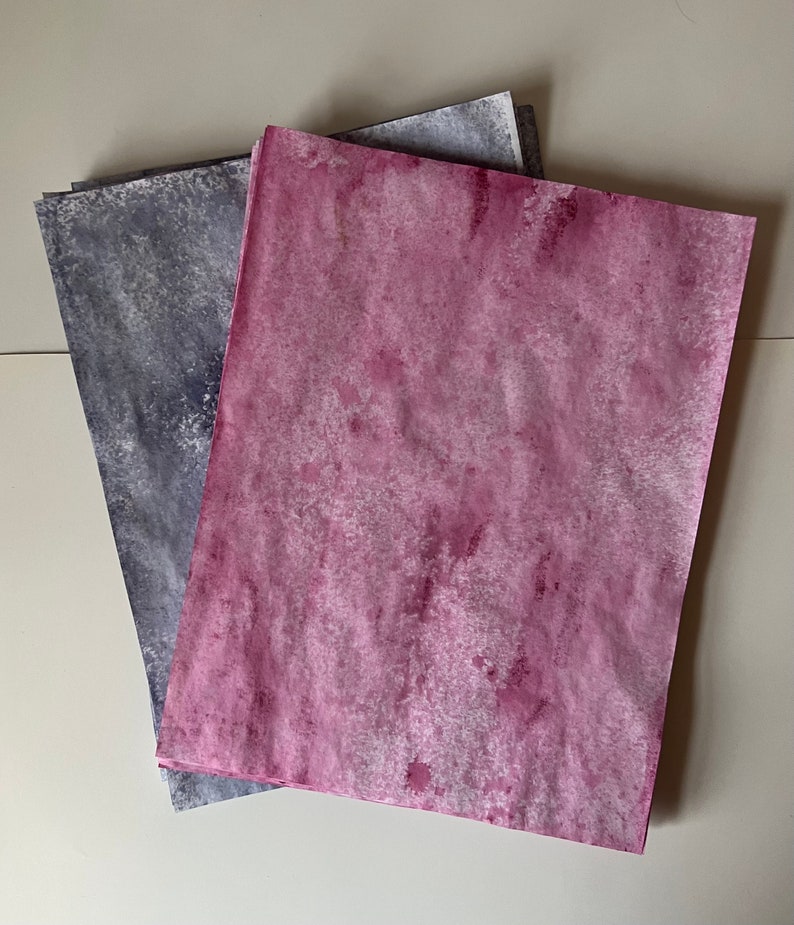 Paquets de papier teint à la main pour travaux manuels/journaux Taille 8,5 x 11 image 1