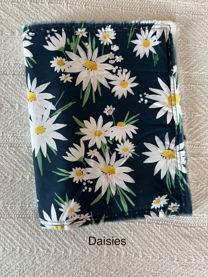 Fabric Soft Junk Journal Covers Handmade Covers for a Junk Journal, Planner, Glue Book, Diary Daisies