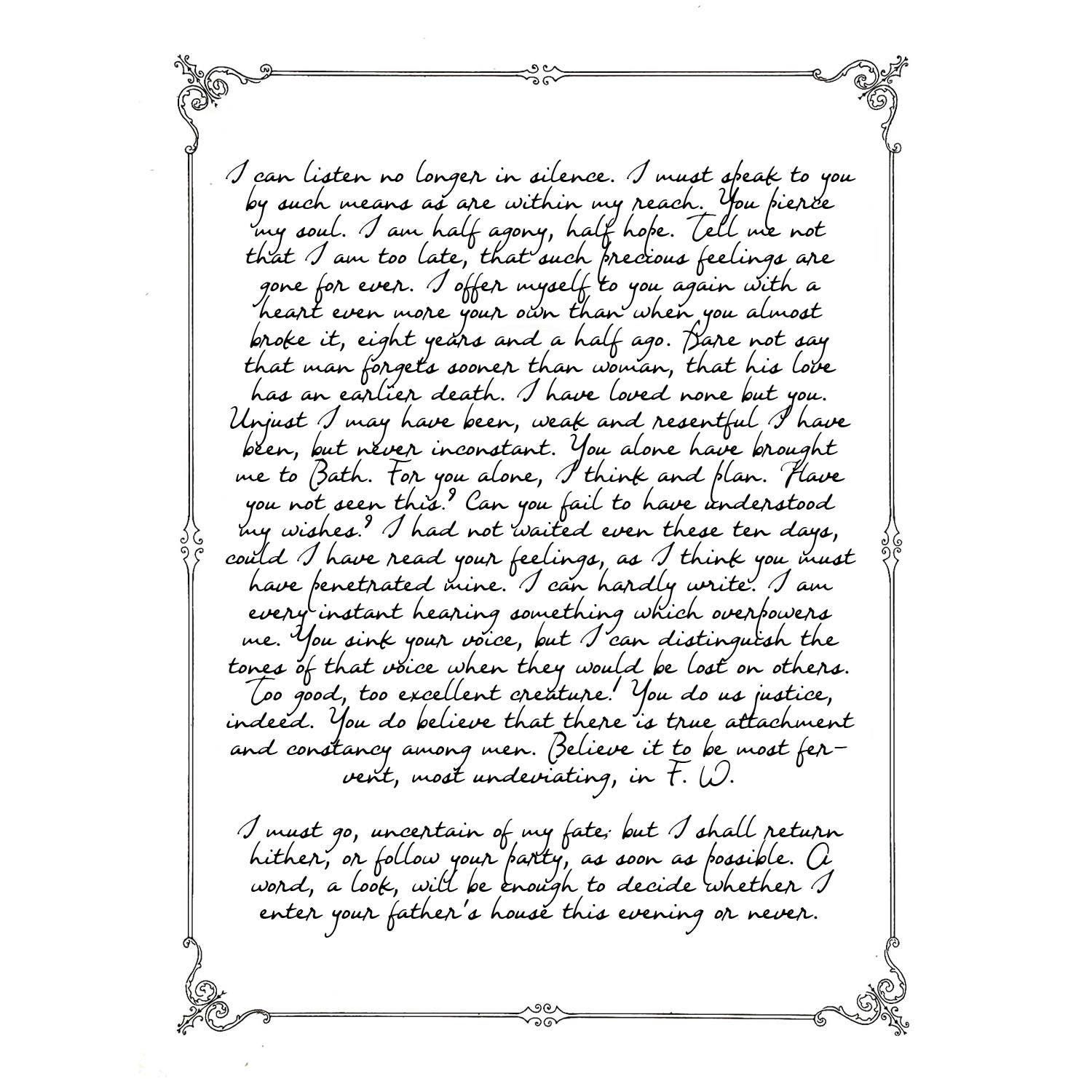 Persuasion Pillow Book
