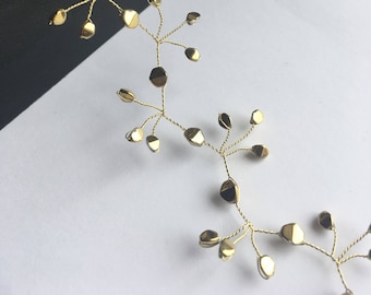 Gold hair vine bridal hairpiece wedding headband gold tiara wedding hair wreath bridal headpiece Prom hair accessory Prom tiara Prom jewelry