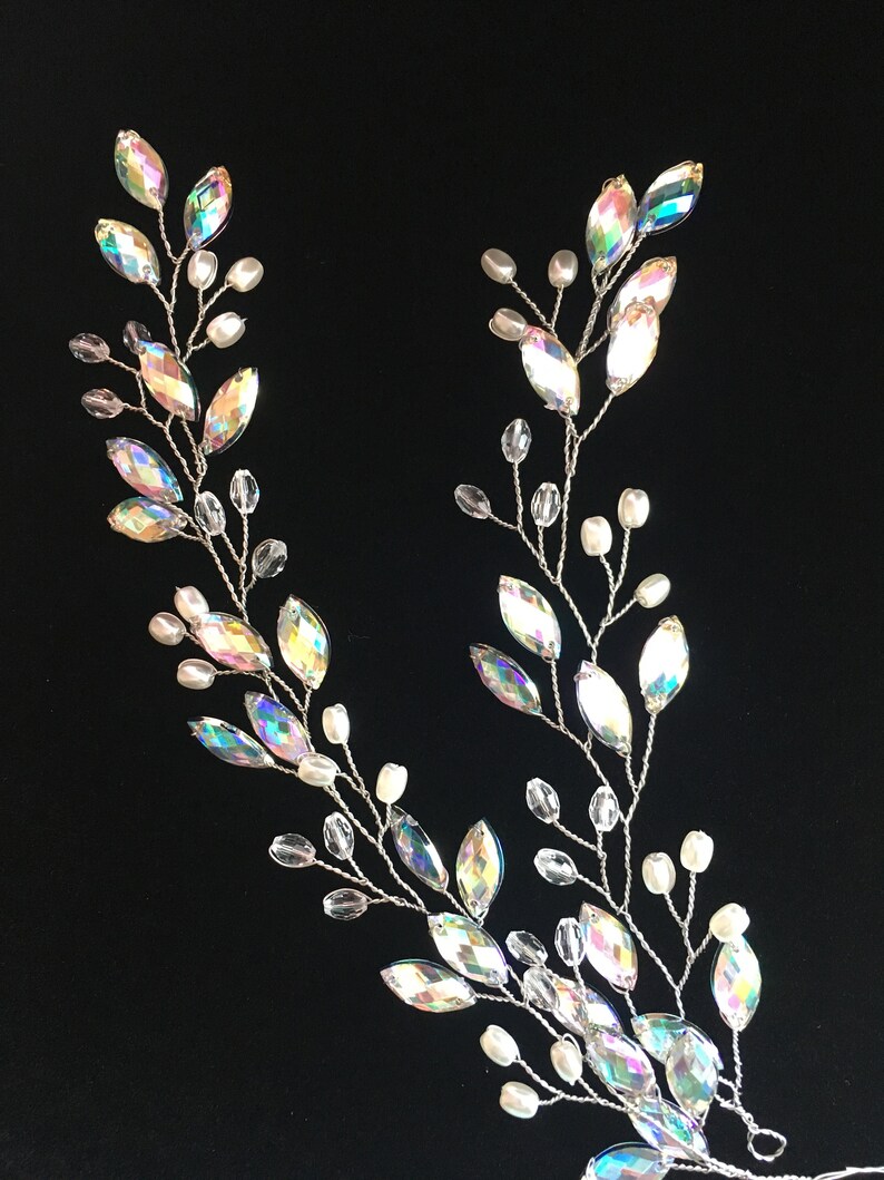 Bridal Hair Vine Wedding Hairpiece Silver Headband Leaf Tiara Etsy