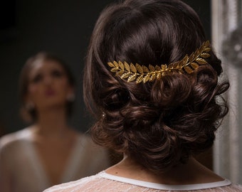 Bridal Wedding hairpiece Goddess Laurel Leaf Comb Grecian style Prom Headpiece