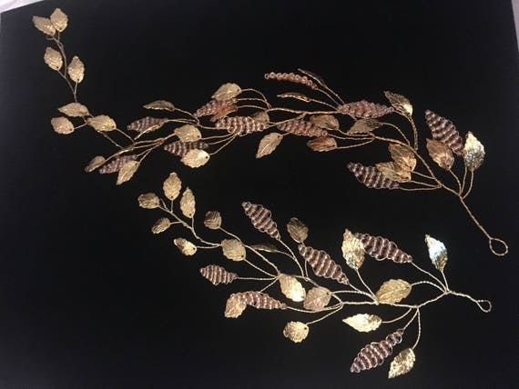 Gold Hair Vine In Grecian Style Bridal Hair Piece Wedding Hair Etsy