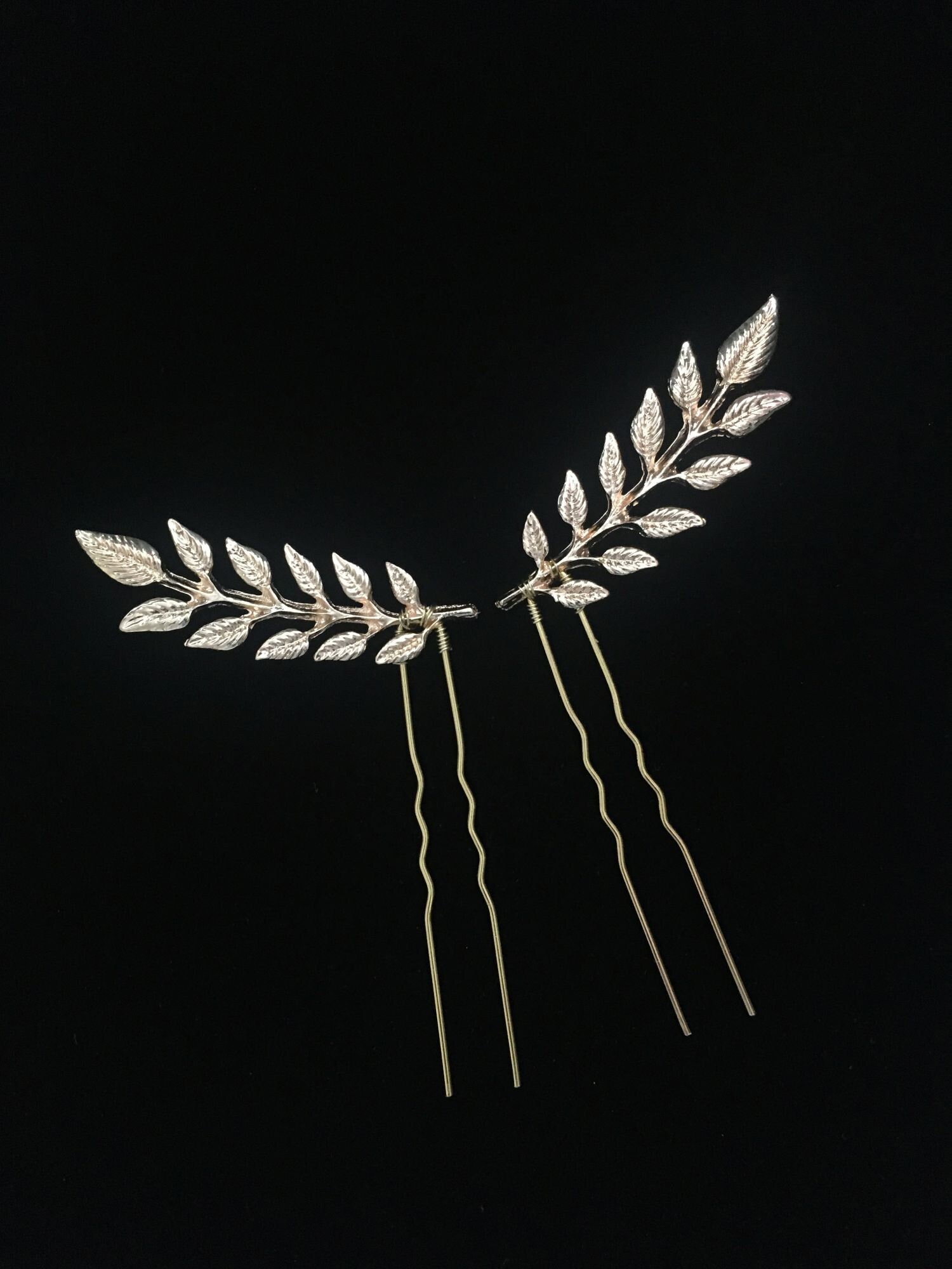 Greek laurel leaf hair pin Prom jewelry leaf hair fork laurel Etsy