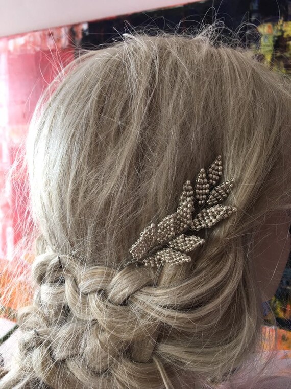 Bridal Hair Piece Leaf Hair Vine Modern Wedding Accessory Etsy
