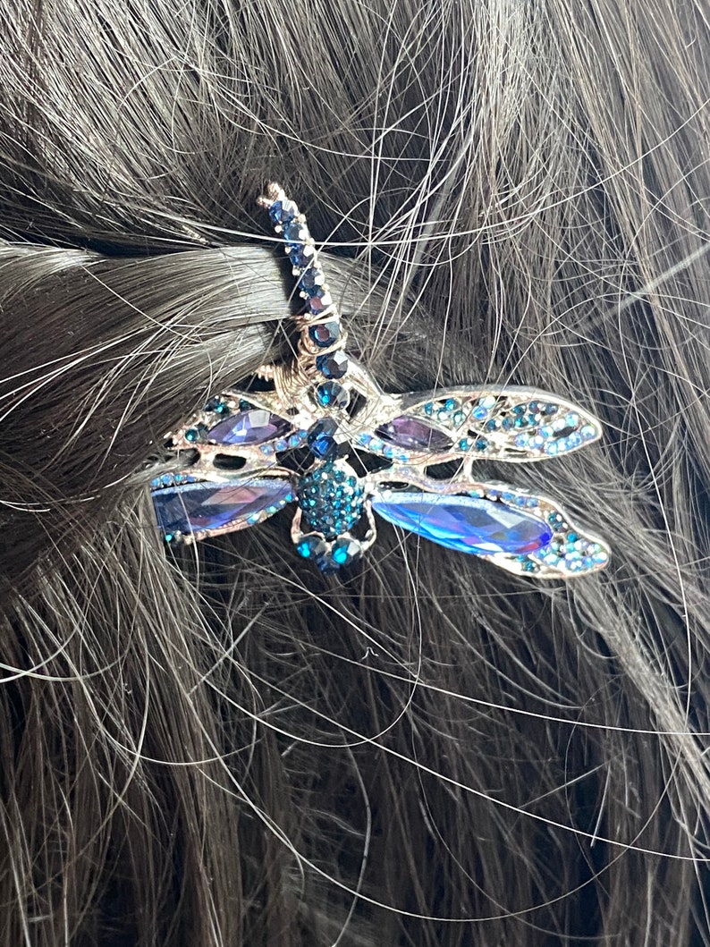 Hair Accessory Dragonfly Hairpiece Dragonfly Hair Fork Insect - Etsy