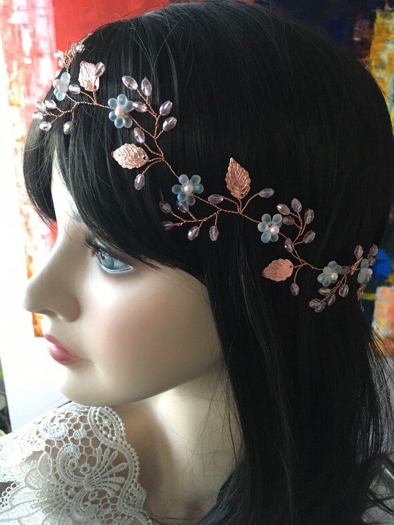 Corona Sposa Con Fiori E Strass - Copricapo Elegante Per Matrimonio, Feste E Damigelle - Foto 12