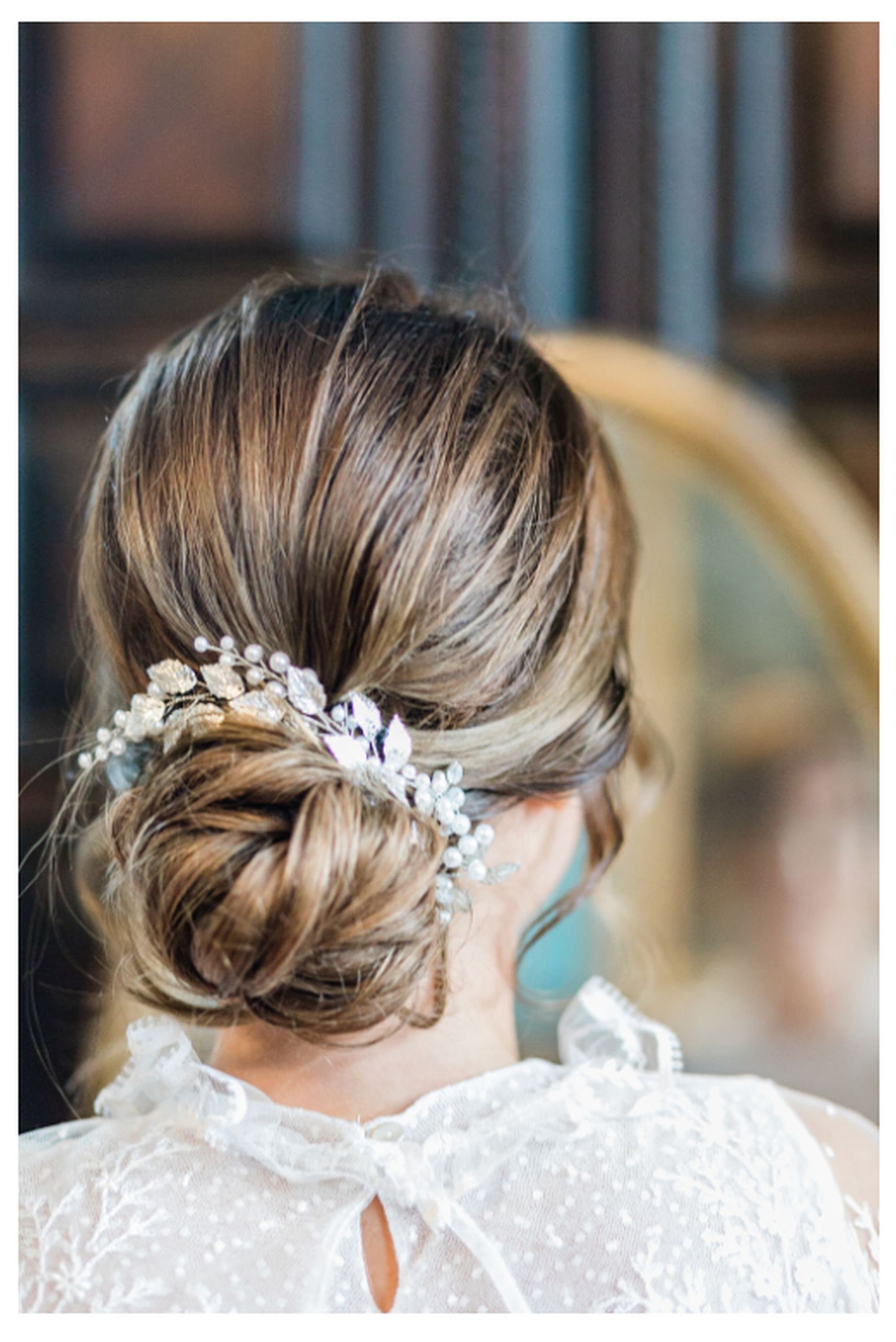 Minkissy Cerchietto Sposa Con Foglie Oro - Accessorio Per Capelli A Vite Per Matrimonio E Damigella - 2