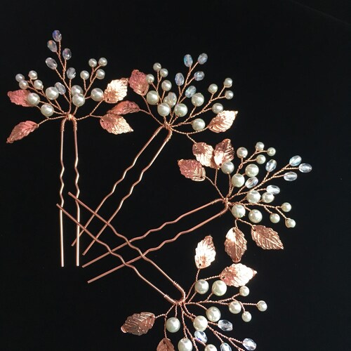 Wedding Leaf Hair Pin Bridal Hair Piece Leaf Headpiece Etsy