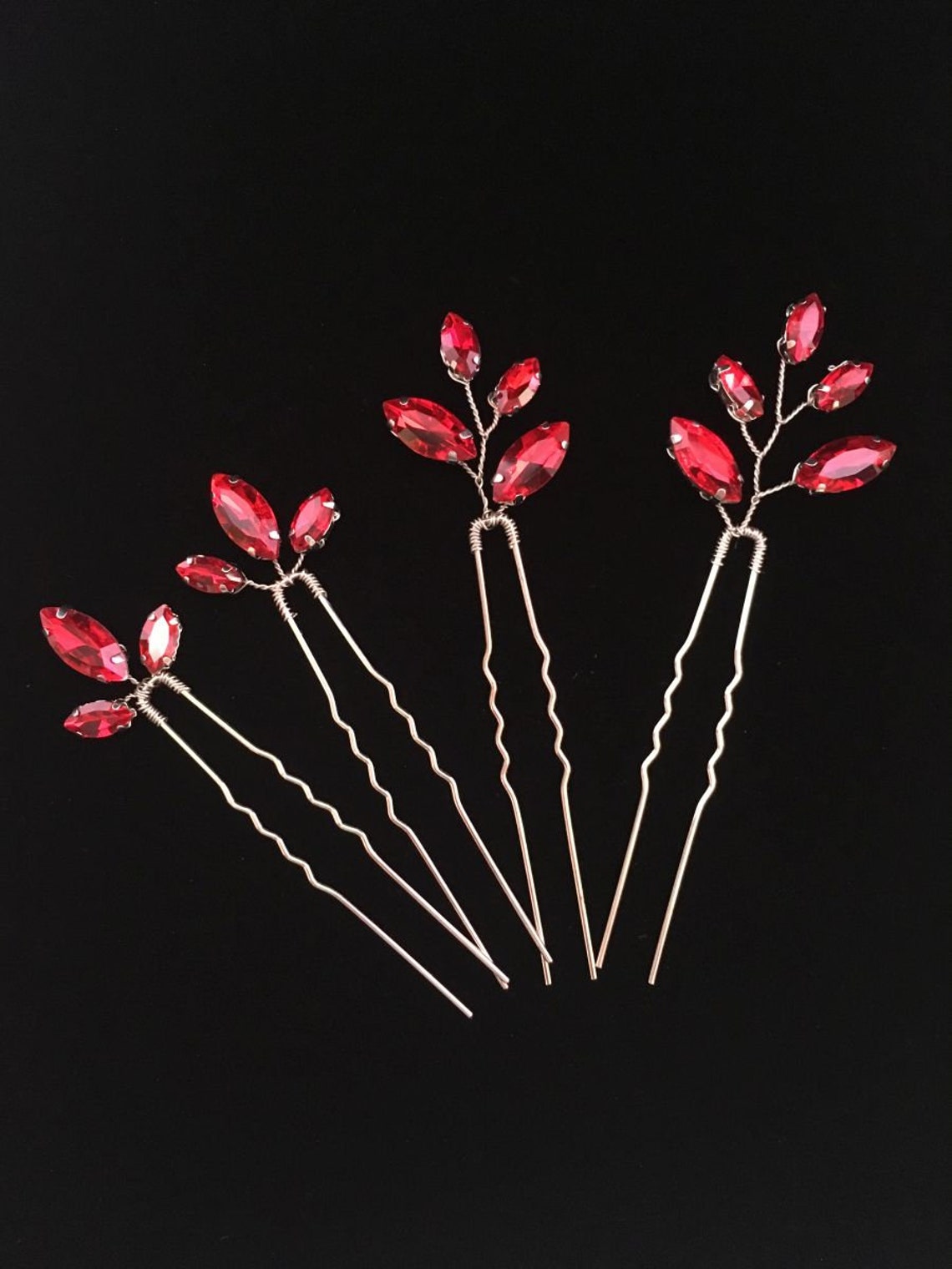 Hair pin black hair piece bridal headpiece wedding hairpiece Etsy