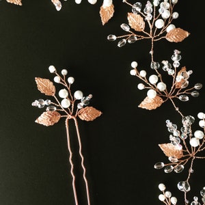 Bridal hair pin leaf wedding headpiece branch hair piece bridesmaid gift bridal hair accessories branch hair fork Prom hair accessories leaf